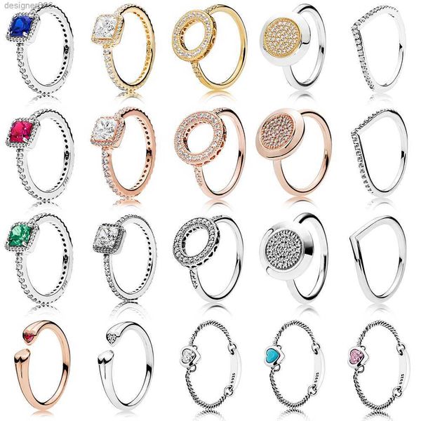 

100% authentic 925 sterling silver pandora 20 style stackable party stars rings for women original brand jewelry gift