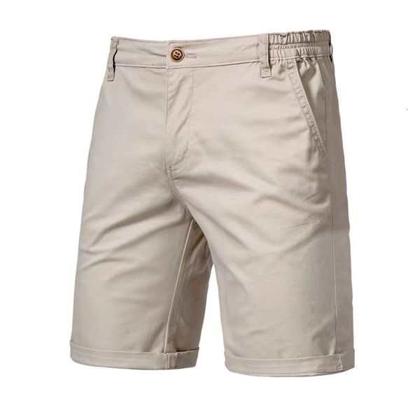 

men's shorts summer cotton mid rise men's luxury casual business social shorts chino classic fit men's shorts 230403, White;black