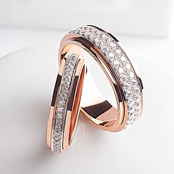 

2023 luxury fashion designer fortunes stones ring 18 k rose gold platinum diamond ring ring female light luxury fashion and personality no b, Silver