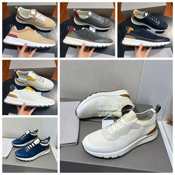 

brunello cucinelli designer casual shoes mens trainers sports training sneakers sports wear men women shoes size 39-45, Black