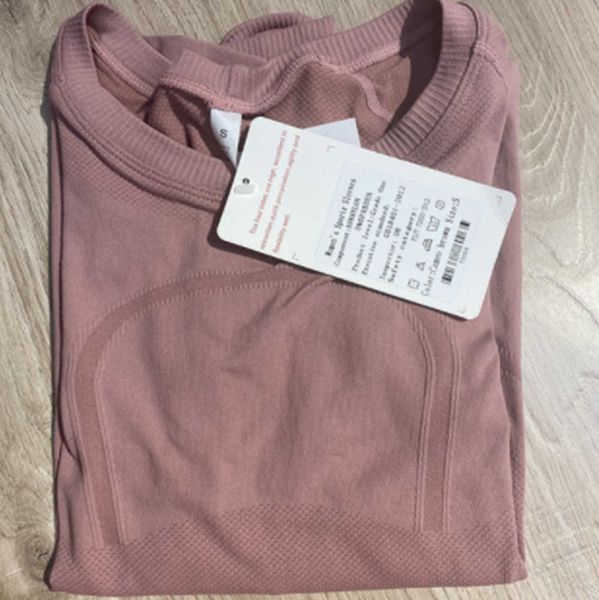 

lululemens women's sports long sleeve t-shirt yoga wear swiftly women quick-drying sleeved nylon high elastic fabric lu-07, Gray