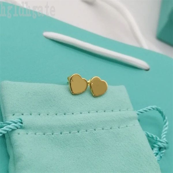 

elegant heart earrings designer romantic earrings for women party engagement accessories luxury orecchinirose golden stud earings fashion zb, Golden;silver