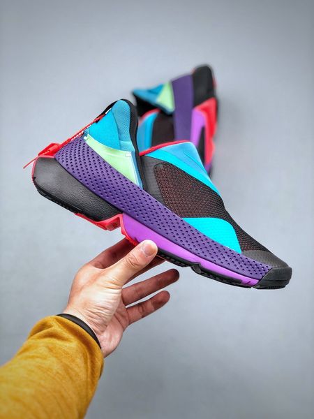 

2023 brand name athletics running shoes women men's go flyease black anthracite-racer blue outdoor-indoor road racing walking sneakers