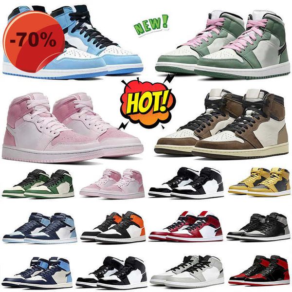 

jumpman og 1s men women basksetball shoes bred patent bordeaux brotherhood dark mocha chicago obsidian unc fragment shadow trainers sport sn