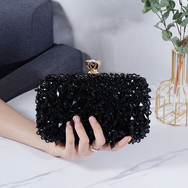 

evening bags women's evening bags fashion luxury sequin beaded banquet handbags clutches ladies chain small shoulder bag purses 230403