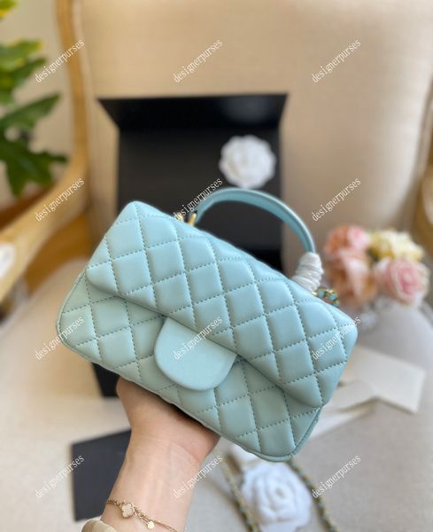 

5 colors tz handle handbags luxury cowhide cf flap diamond quilted chain bag caviar shoulder crossbody bags golden metal chain handbag women