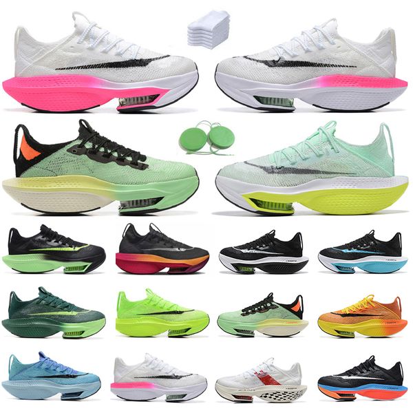 

2023 alphafly next% men women running shoes sneaker ekiden scream green mint foam prototype total orange black white sail pink mens outdoor