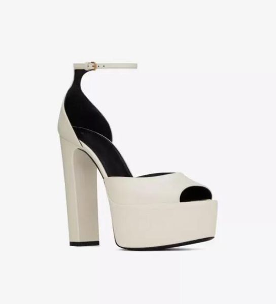 

women jodie thick sole sandals shoes slippers hemp rope sandals platent genuine leather fashion brand with box 35-43, Black