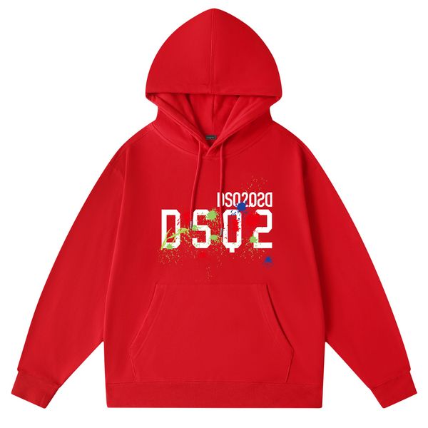 

dsq2 icon dsqicon2 comfy hoodie fashion trend friends hoodie simple classic letter print couple hoodie, Black