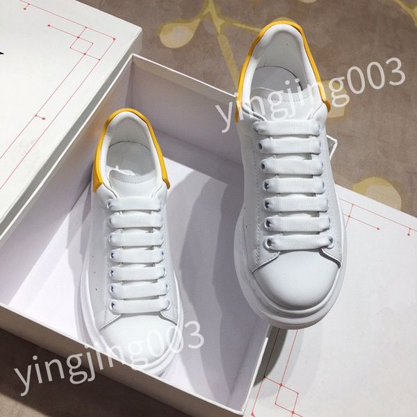 

new casual shoes women designer leather lace-up sneaker fashion lady flat running trainers letters woman shoe platform men gym sneakers hl21, Black