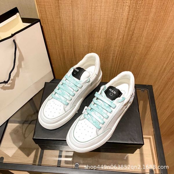 

designer shoes women sneakers small fragrant couple small white shoes 2023 breathable letter gradient color matching thick sole elevated boa, Black