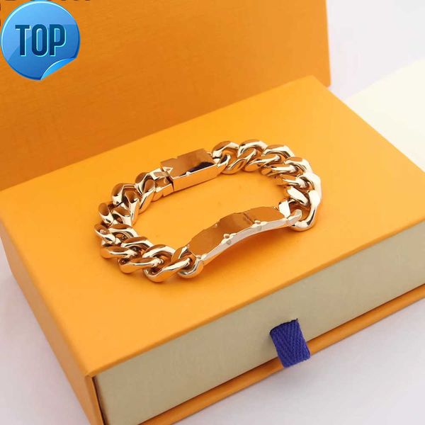 

designer silver love bracelet men women gold bracelets chain fashion personality hip-hop, Golden;silver