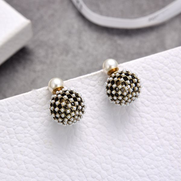 

stud 2023 in pearl ear studs jewelry party wedding gift ing, Golden;silver