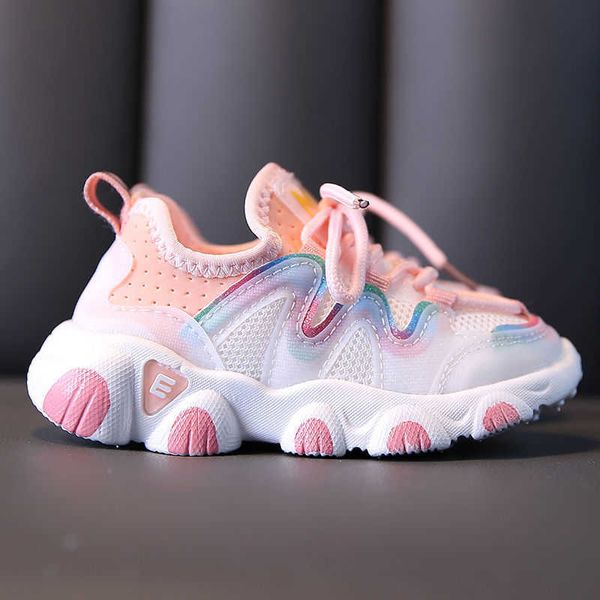 

athletic outdoor kids casual sports shoes fall zapatillas fashion breathable toddler shoes soft lightweight non-slip girls sneakers dent sho, Black