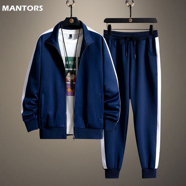 

men's tracksuits men's casual men's sportswear jacketpants two-piece men's fashion jogging suit fitness suit 230403, Gray