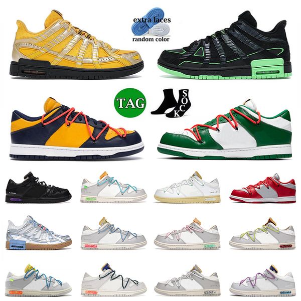 

running shoes low ow rubber green strike university gold unc pine green futura yellow red lot 01-50 the no.01 men women designer sneakers ou