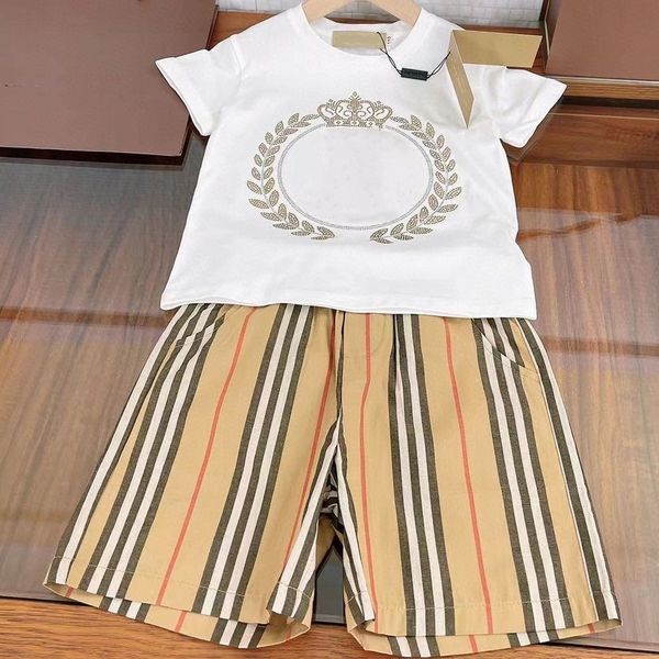 

kids designer clothes baby short sets kid designer clothe toddler two piece set girls boys t shirt summer letters luxury brand, White
