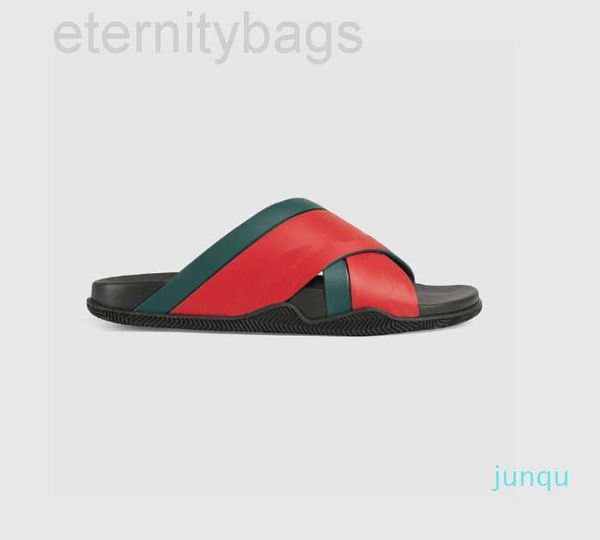 

g 2022- designer rubber slide sandal floral brocade men slipper gear bottoms green blue flip flops women striped beach causal slippers ggity, Black