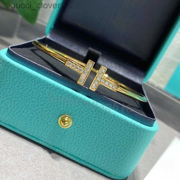 

factory designer bangle bangle gold plated adjustable cz crystal pulsera double t shaped metal cuff bracelets open cross charm bracelet for, Black