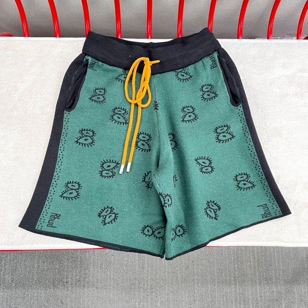 

23ss summer men knitted shorts high street europe usa bandanna paisley wool drawstring bottoms pants