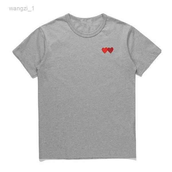 

men's t-shirts play mens t shirt designer red commes heart casual women garcons s badge des quanlity ts cotton cdg embroidery short sle, White;black