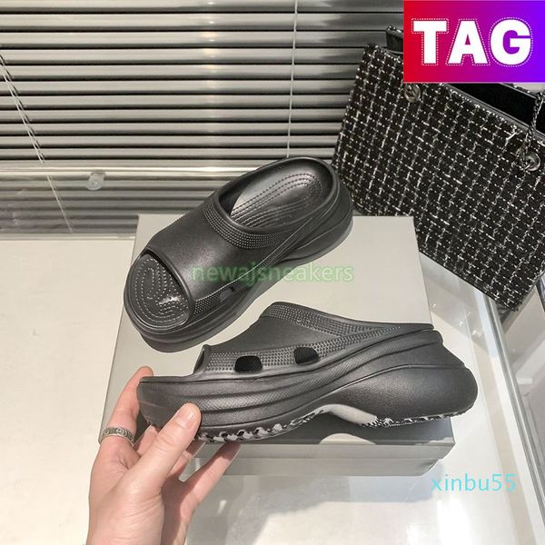 

luxury slippers croc pool slide sandals designer sandal black green pink white yellow fashion summer beach shoes size678