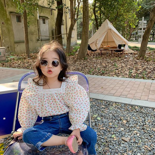 

kids shirts toddler girls blouse pull sleeve girl blouse solid color blouse for girl spring autumn clothes for girls 230403, White;black