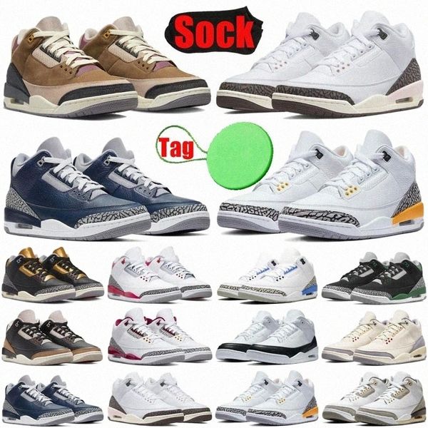 

2023 jumpman 3 3s basketball shoes men womens cardinal fire red cement black cat lucky green a ma maniere archaeo brown mens trainers