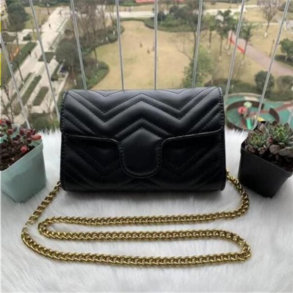 

shoulder bag 2023 luxurys designers marmont flat bags chain shoulder bag classic look versatile crossbody female black handbag women lu wssi