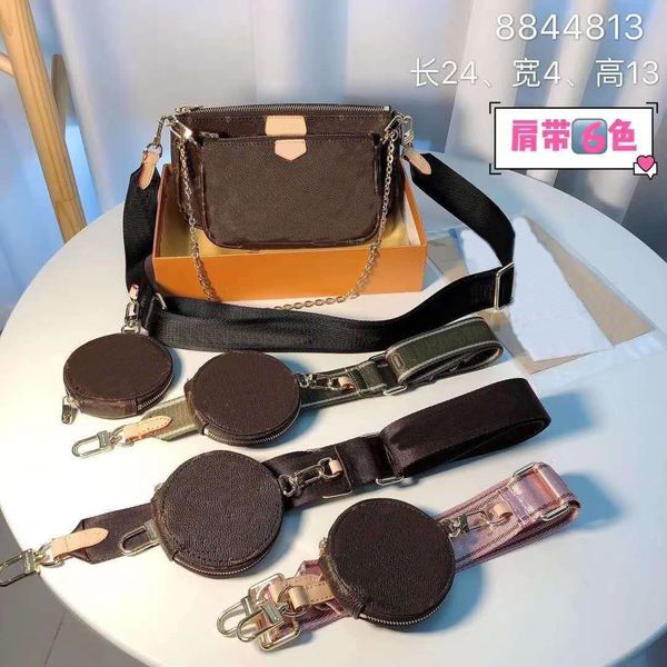 

european and american luxury new women's bag combination mahjong bag portable chain broadband three-piece small bags