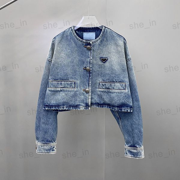 

womens jacket designer woman fashion short denim jackets casual oversized long sleeve coat spring summer sun protection outerwear 23ss, Black;brown