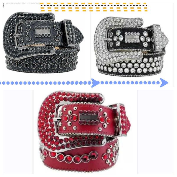 

designer belt bb belt simon mens belt for women shiny diamond belts black on black blue white multicolour with bling rhinestones as gift1333, Silver