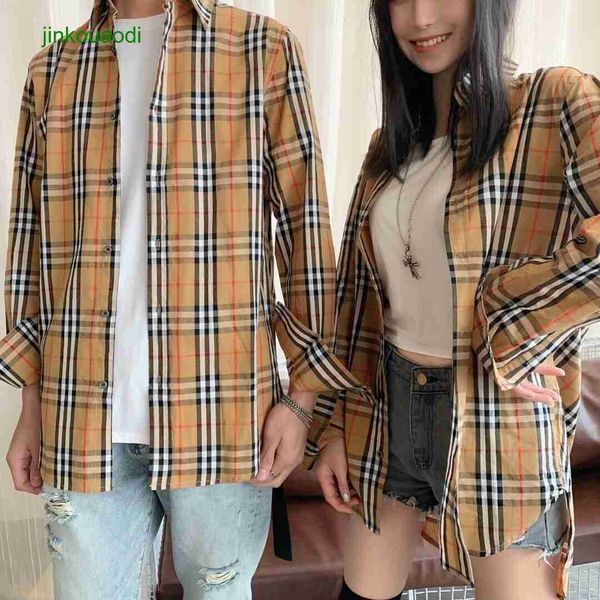 

classic plaid versatile fashion casual couple coat shirt shirt, White;black