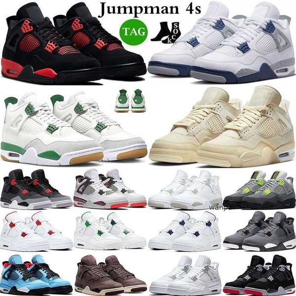 

2023 men women basketball shoes 4 4s pine green military black cat pn dust seafoam midnight navy red thunder low lightning sports sneakers b