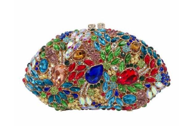 

women emerald green crystal bridal evening clutch bag wedding stones clutch purse party diamond shoulder bags minaudiere handbag 230308