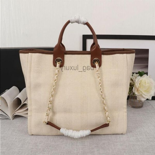 

shoulder bag totes deauville denim classic bags chain tote sandbeach wool felt designer canvas shopping bag leather chains handbag bran ners