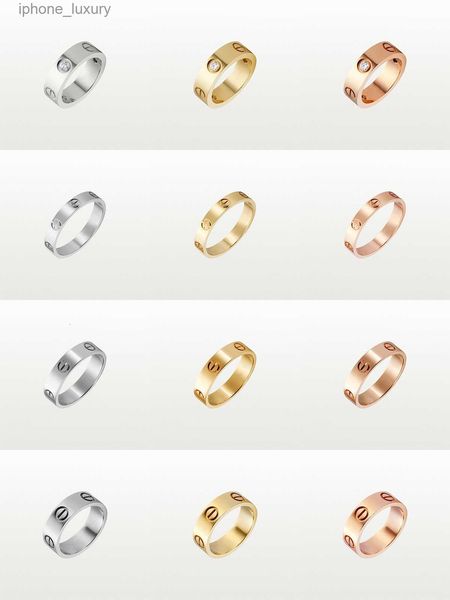 

love screw ring classic luxury designer jewelry 2022 women band rings titanium steel alloy gold-plated fashion accessories never fade not al, Silver