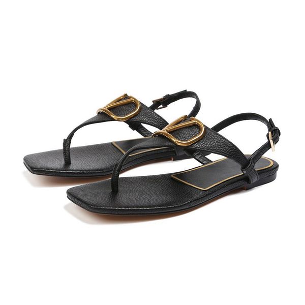 

brand new womens sandal flat heel shoes casual nice cow leather outsole shoe big size 35-43, Black
