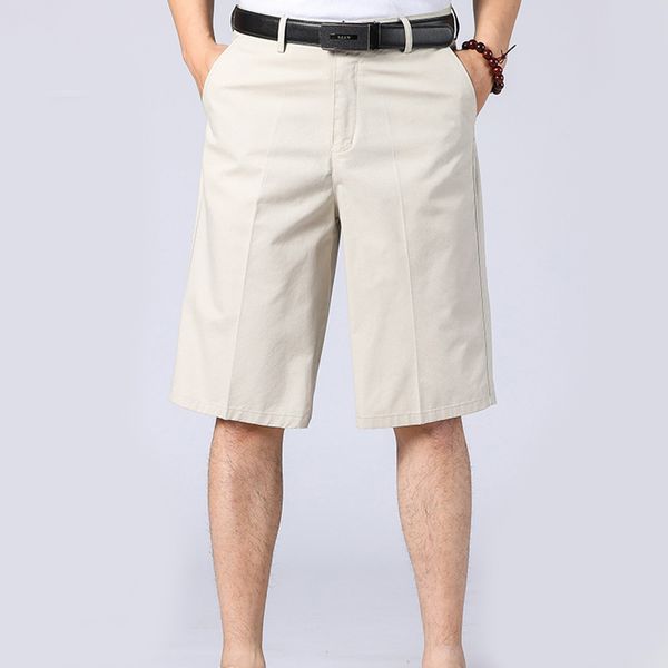 

men's shorts 100% cotton men's shorts summer knee length plate shorts classic brand comfortable clothing men's shorts 230403, White;black