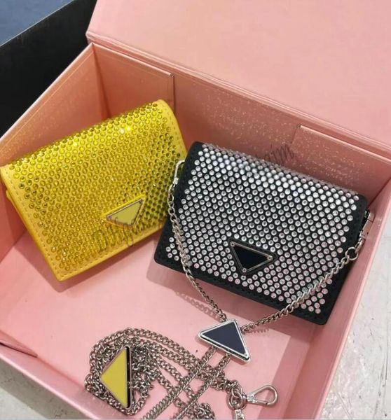 

dhiny rhinestones wallet luxury mini diamond crossbody bag fine chain party evening small bag lipstick for mobile phone pochette famous desi