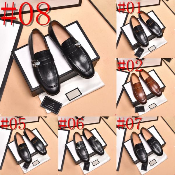 

g18/8model men's designer dress shoes italian leather slip on mens casual oxford shoe original 2022 luxury brand moccasin glitter male, Black