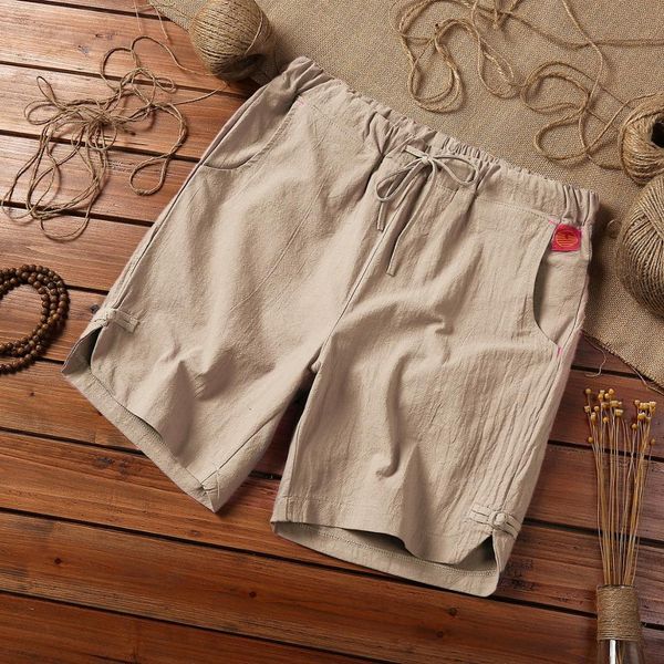 

men's shorts summer loose men's casual shorts men hip hop short pants cotton linen breathable drawstring shorts plus size male sho, White;black