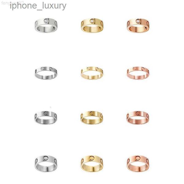 

love rings womens designer ring couple jewelry band titanium steel with diamonds casual fashion street classic gold silver rose optional siz