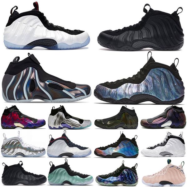 

foamposite one penny hathaway men basketball shoes abalone all-star alternate galaxy 2.0 black metallic gold black suede chrome white traine