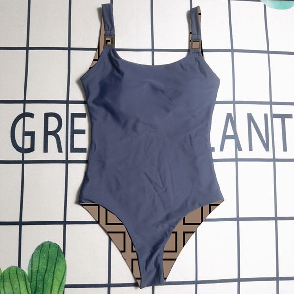 

Women One-piece with Pads Black Brown with Letter Push Up Letters Swimsuit Bathing Lululy Lemenly Suit Travel Holiday 123