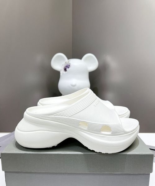 

designer balenciagas slippers men women balencigas sandal white resin pure ochre bone slippers yezzzys foam runner mens womens balencaigas s, Black