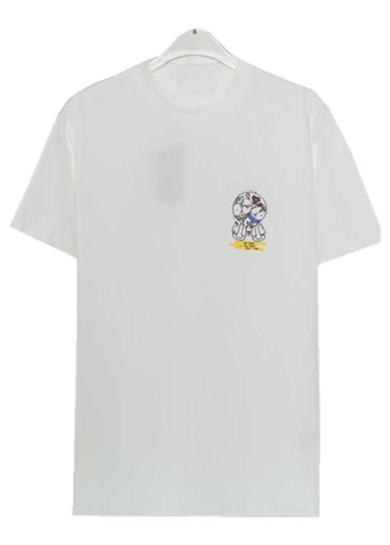 

2023ss cotton thread station heavy industry drill t-shirt men's short-sleeved tide brand summer european and american ice silk half-sle, White;black