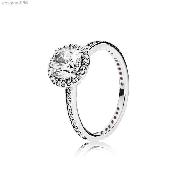 

925 sterling silver cz diamond ring with original box set fit pandora style wedding ring engagement jewelry for women girls