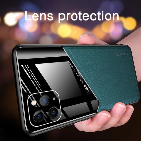 

luxury cases for iphone 13 11 12 14 pro max mini case zroteve pu leather car magnetic hard pc cover x xr xs max for iphone 8 7 6 s plus casi
