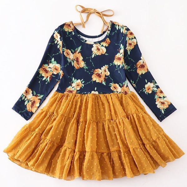 

girl's dresses girlymax fall halloween thanksgiving baby girls sunflower pumpkin floral tutu skirt twirl dress knee length kids clothin, Red;yellow